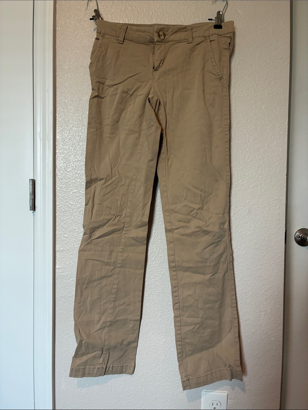 Aeropostale Women's Straight-Leg Pants in Tan